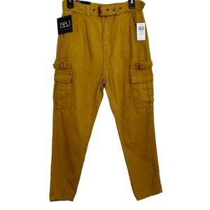 Hot Topic BBY Boom Boom Jeans Carpenter Cargo Pants Size 1 Camel Cotton NWT